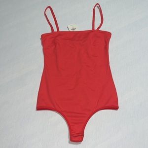 Free People CORAL Square Neck Bodysuit Sz XS